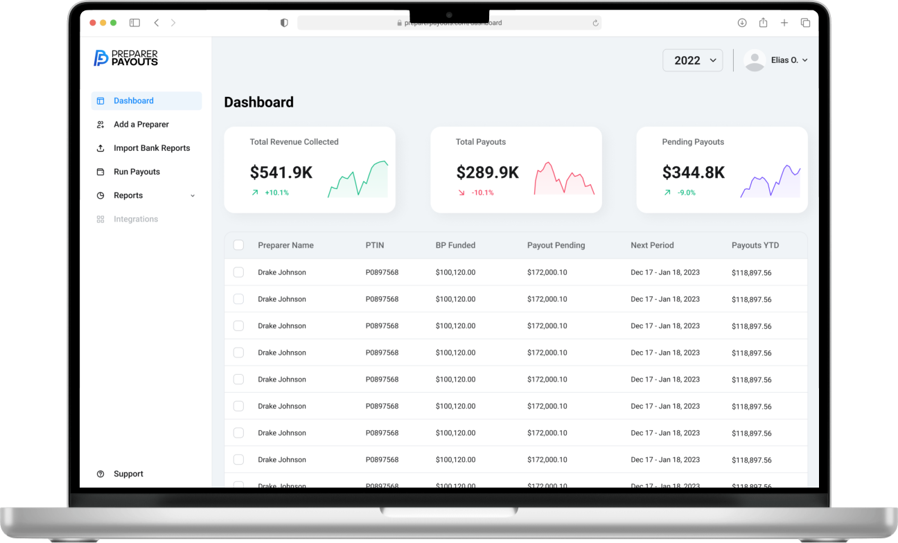 Preparer Payout